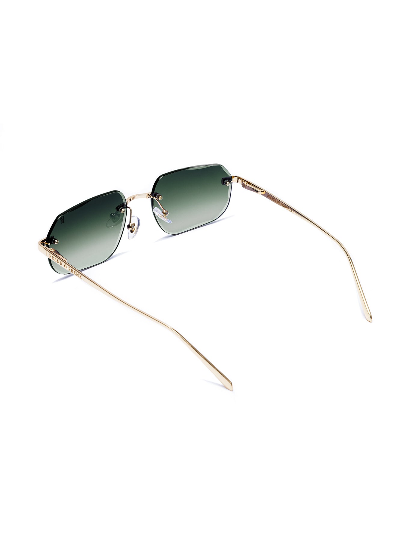 verde gris oscuro gold plated