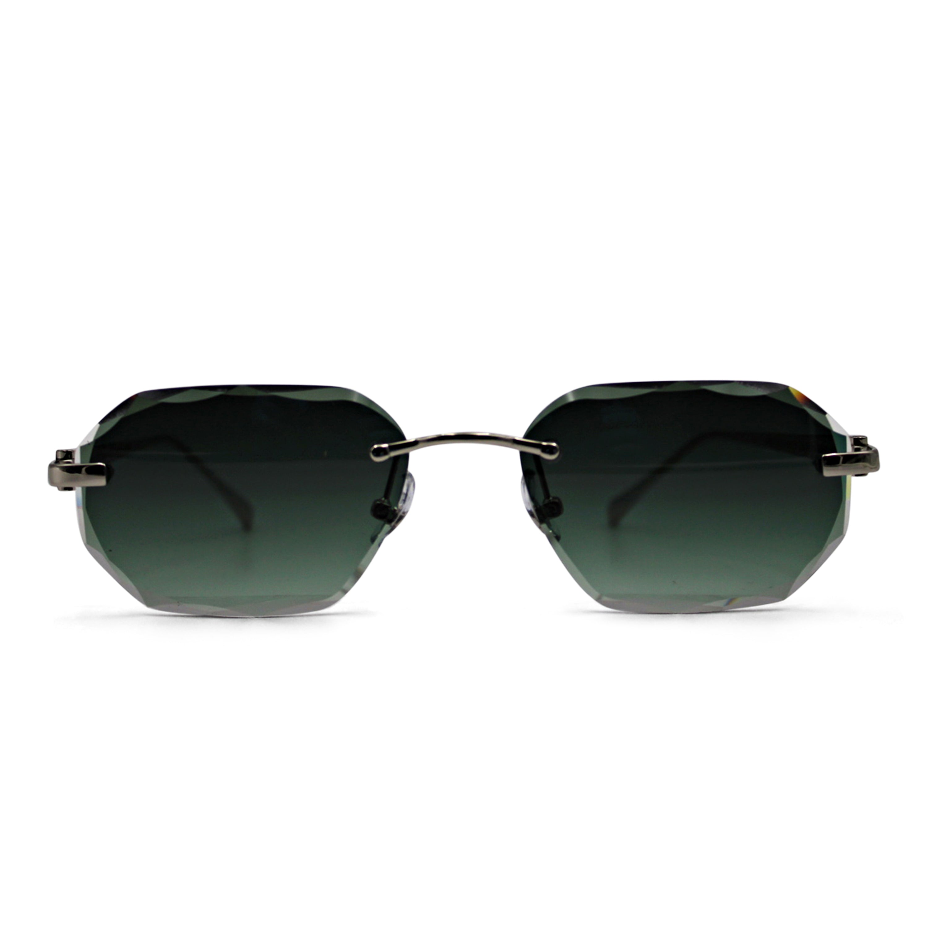 Gradient Dark Green White Gold