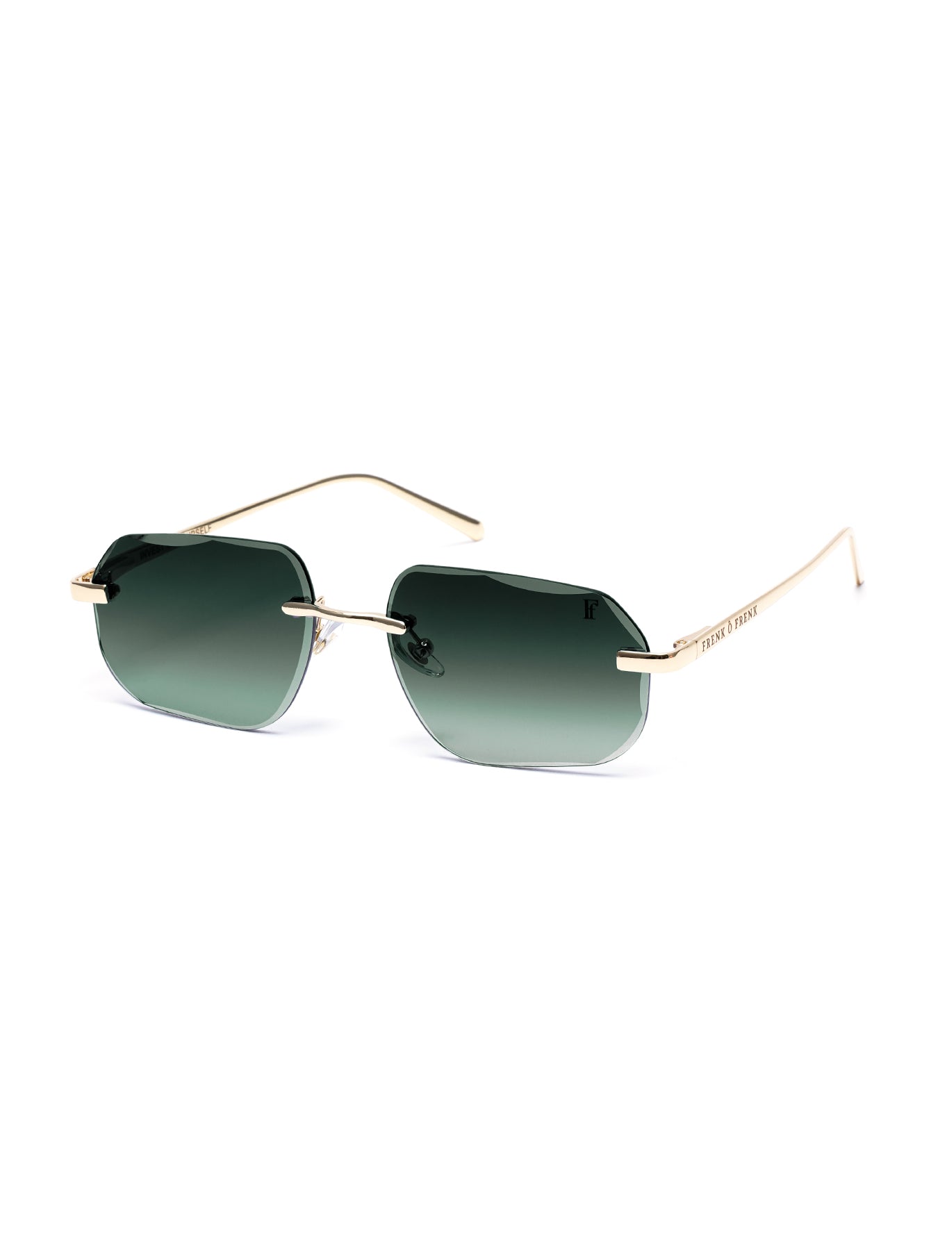 verde gris oscuro gold plated