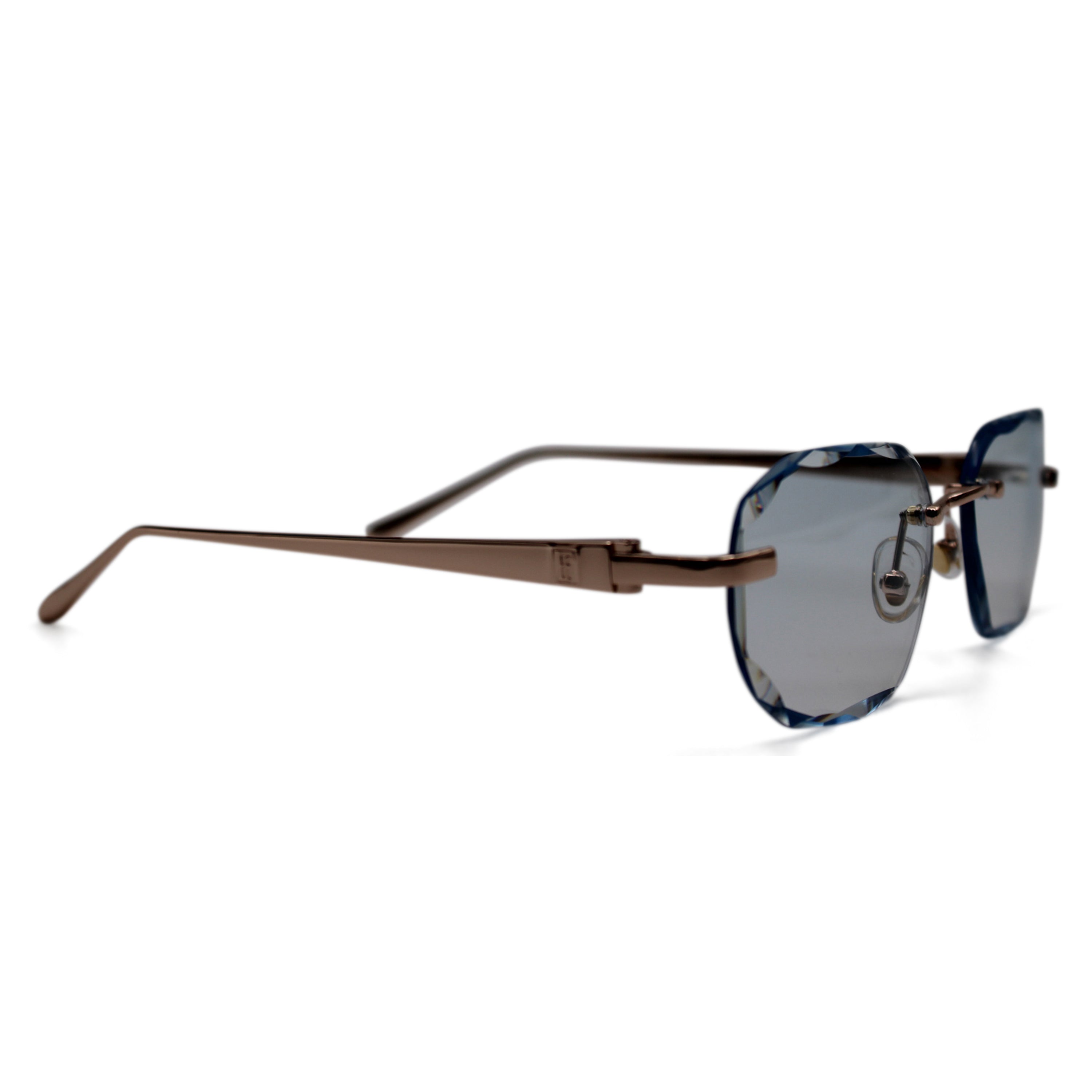 Transparant Baby Blue Rose Gold