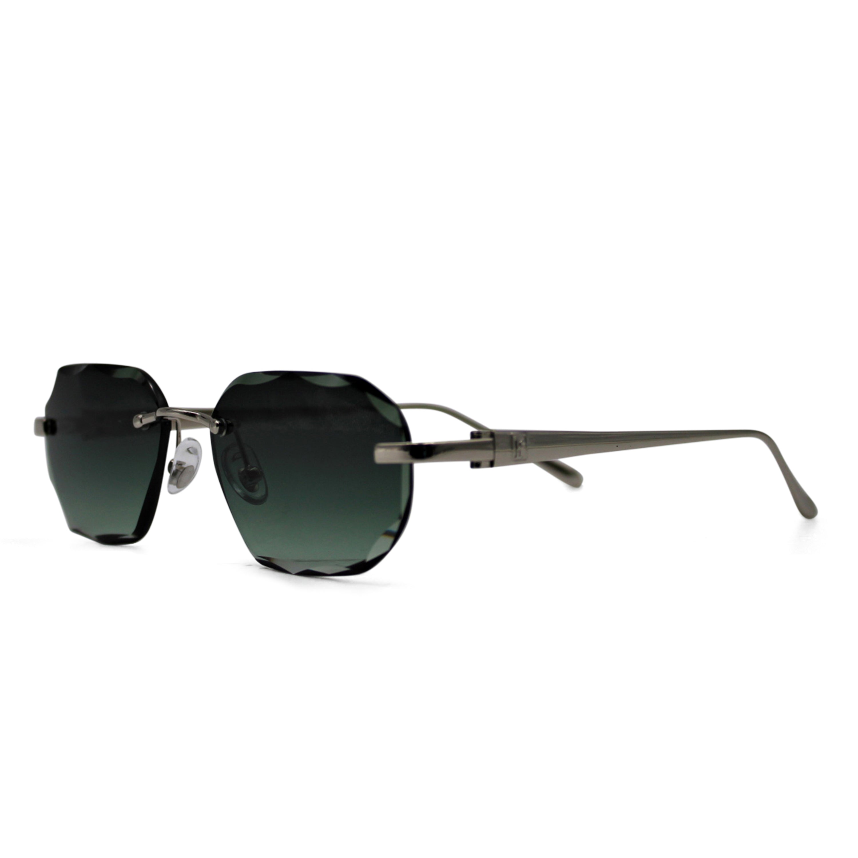 Gradient Dark Green White Gold