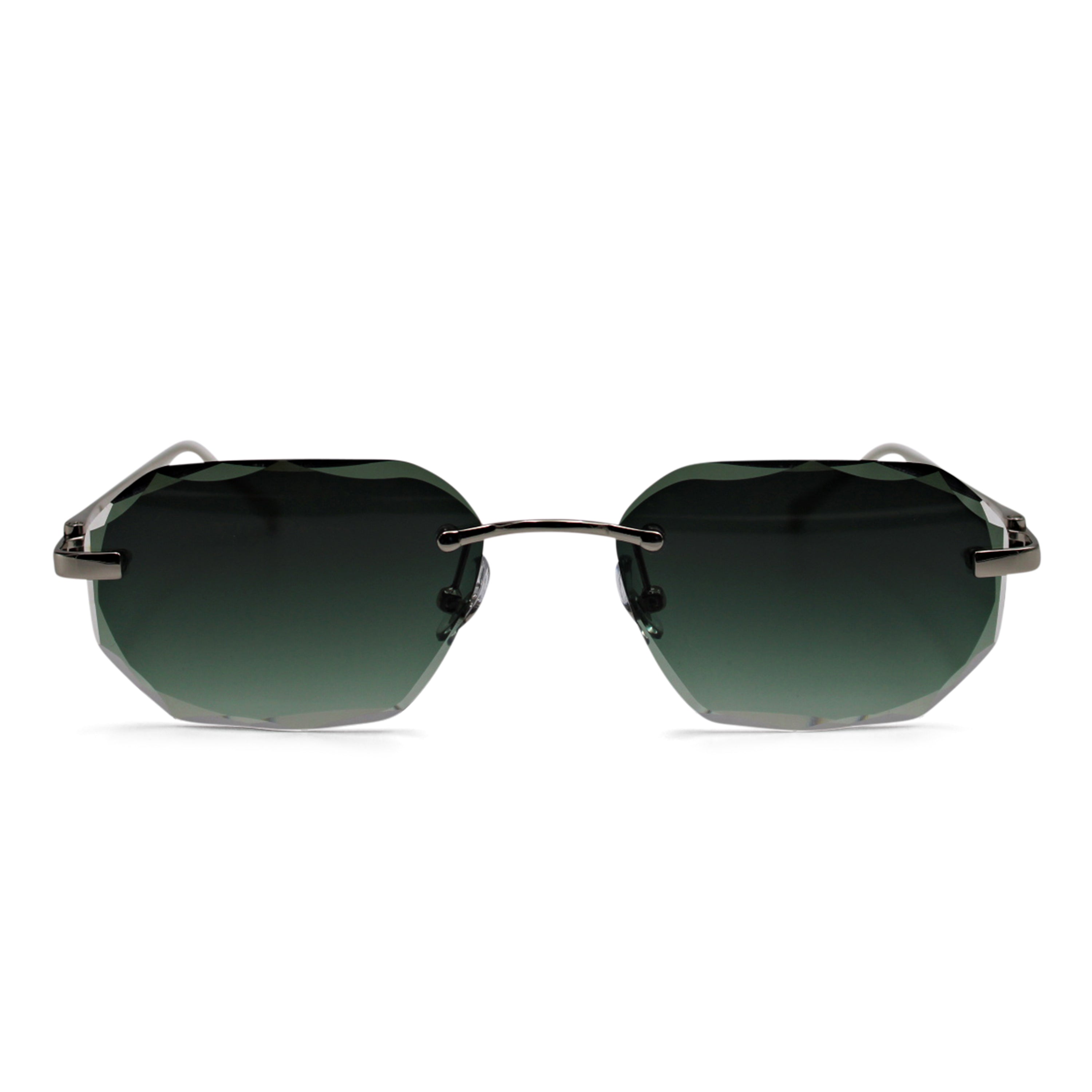 Gradient Dark Green White Gold