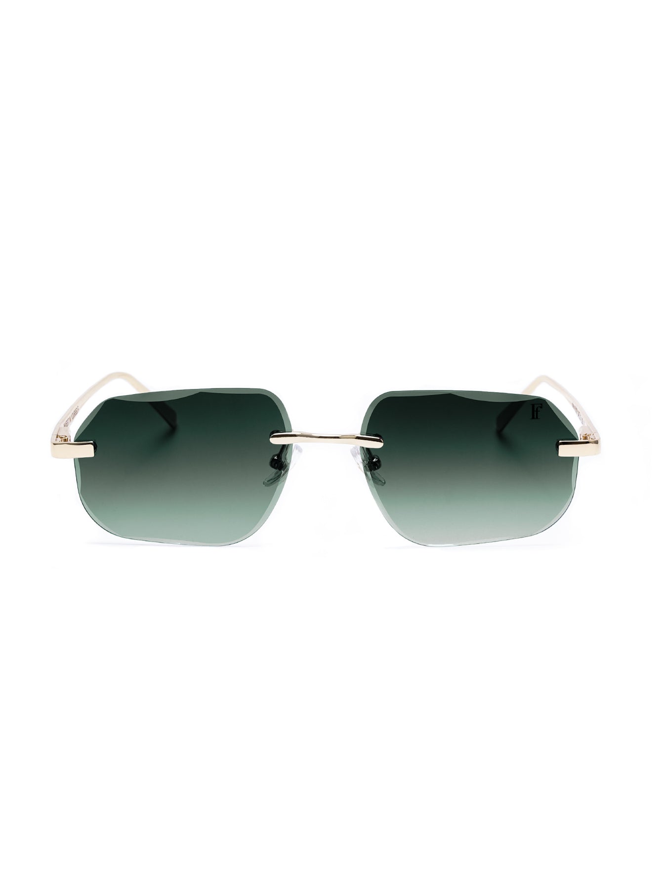 verde gris oscuro gold plated